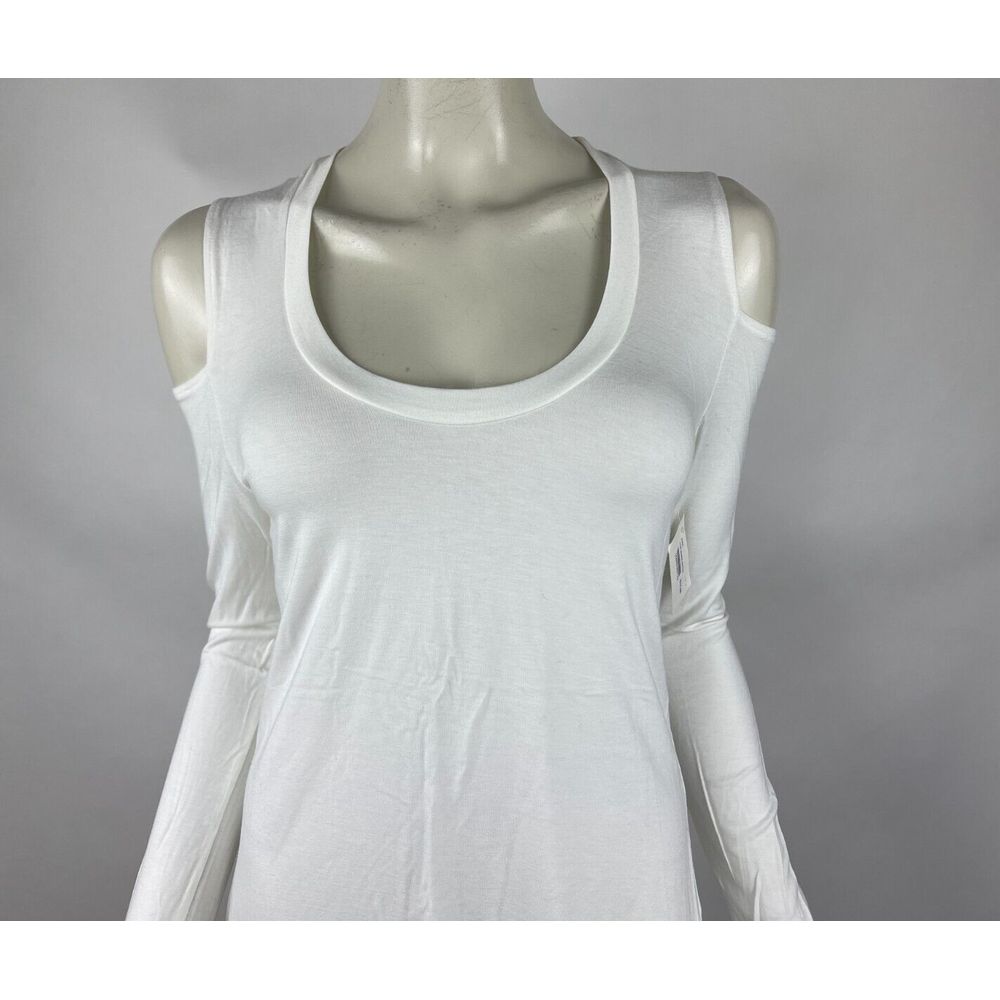 Jude Open Shoulder Top Women Xs Nwt $78 Long Sleeve Stretch Round Neck Tee Shirt — image 7 of 8